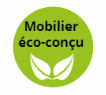 Mobilier éco conçu disponible en plusieurs couleurs