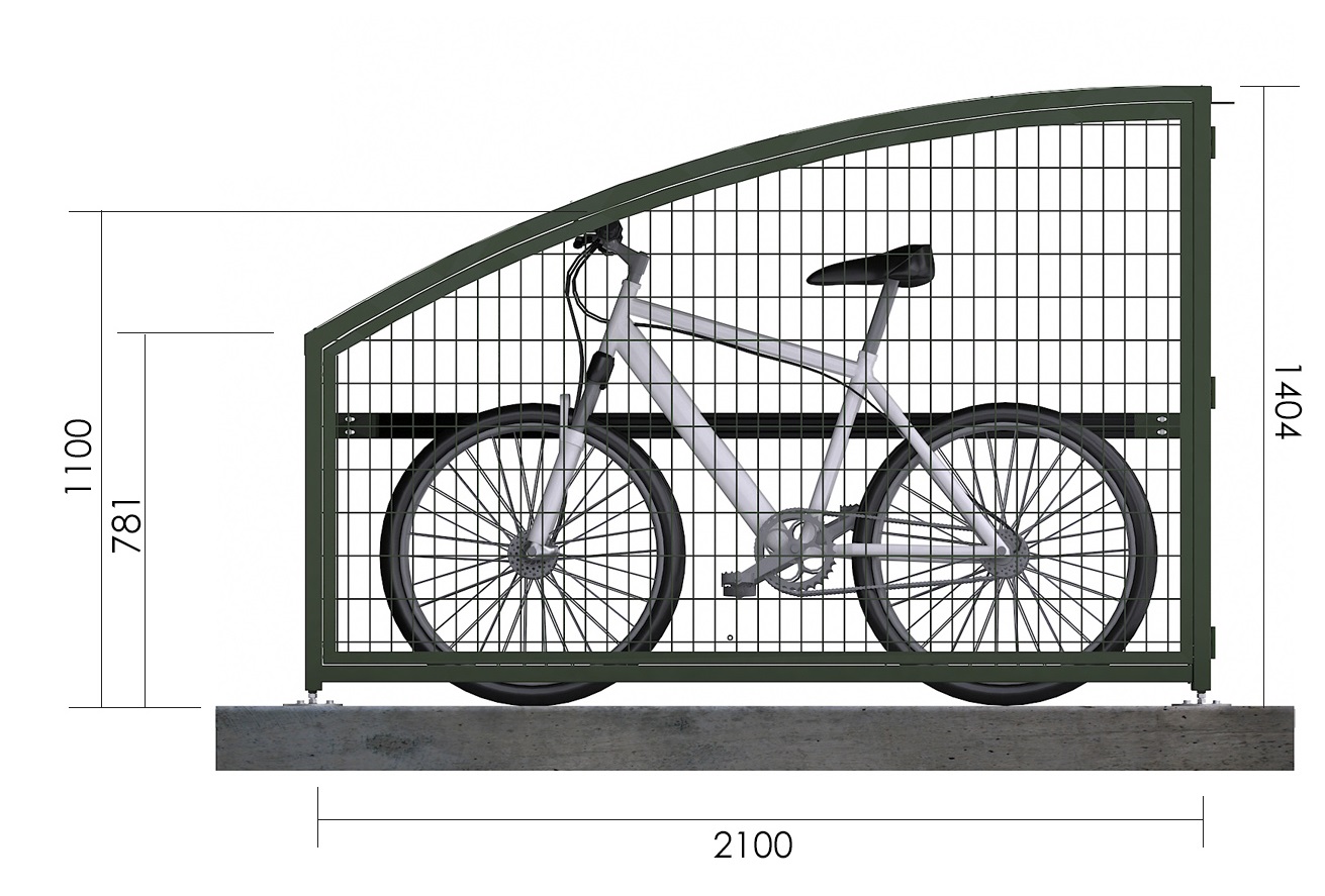 Abri vélo Dublin - AC0121DUBLIN-STD Gris foncé