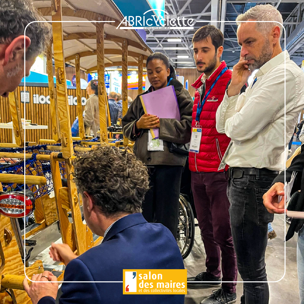 Visite de Christophe Béchu au stand Abricyclette.