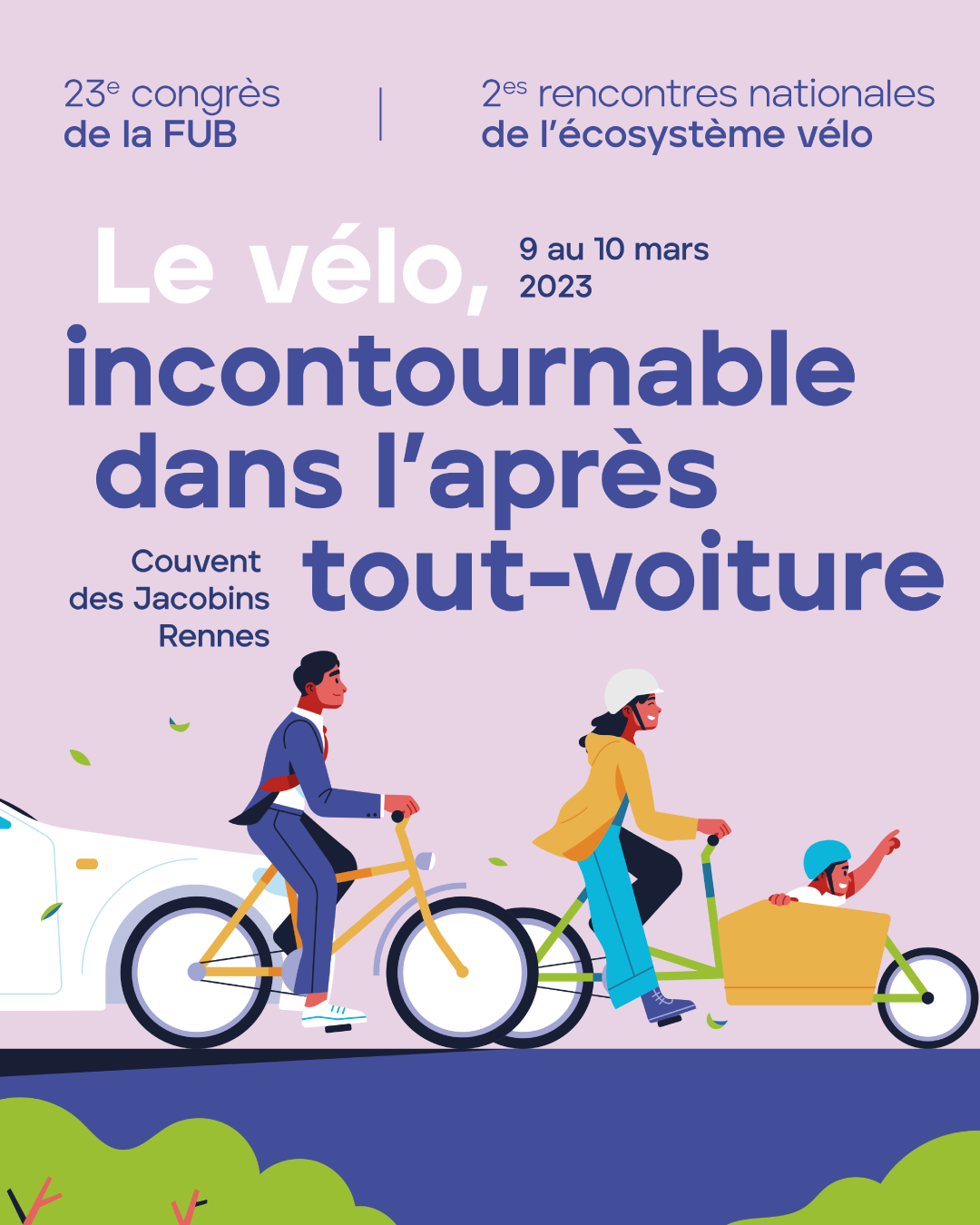 Affiche pour le congrès de la Fédération des Usagers de la Bicyclette (FUB