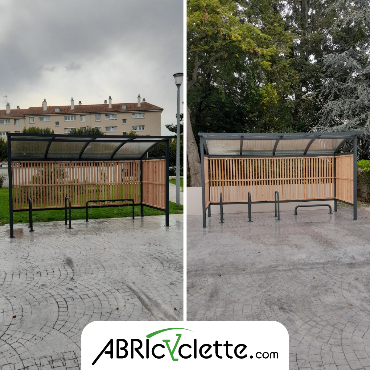 Pose de deux abris CATANE bois à Ermont (95)